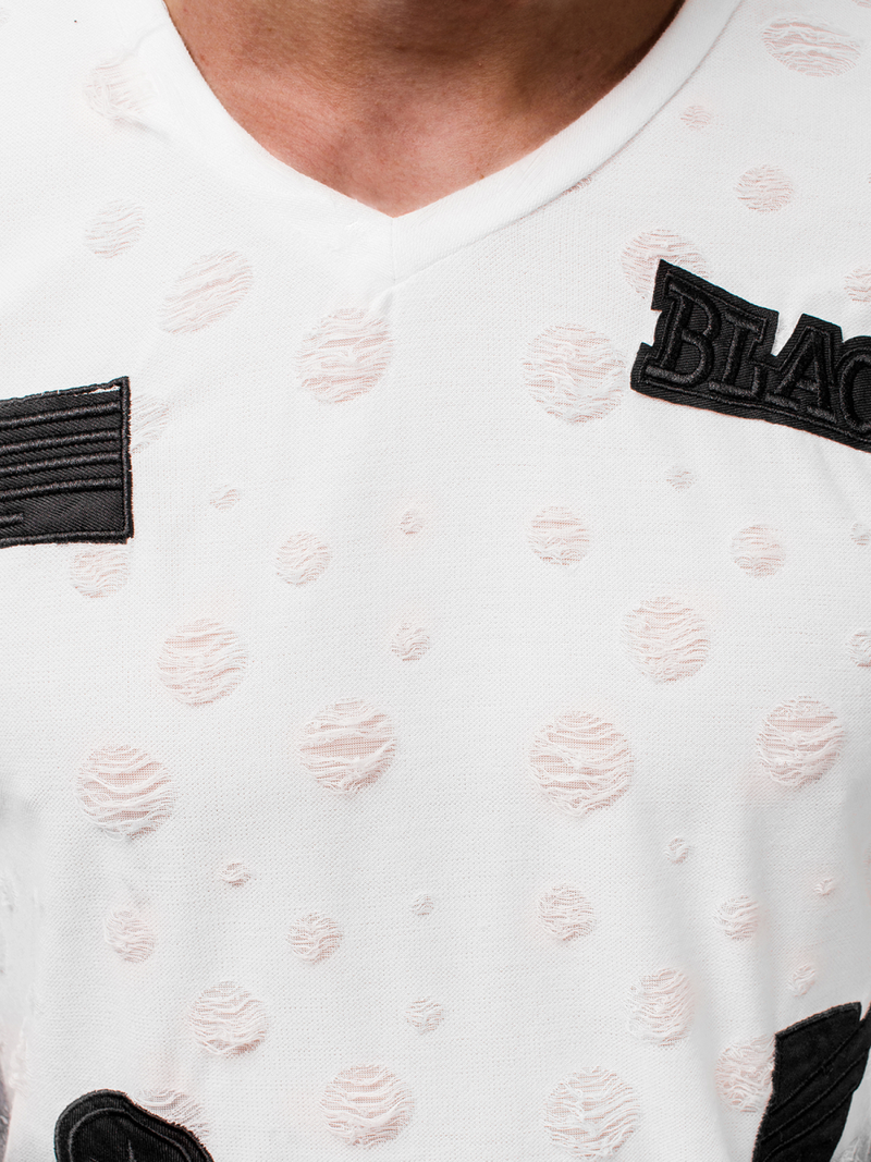 Vīriešu T-krekls balts OZONEE MJ/318YZ