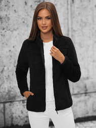 Sieviešu jaka ar rāvējslēdzēju melna OZONEE JS/HH006/1Z