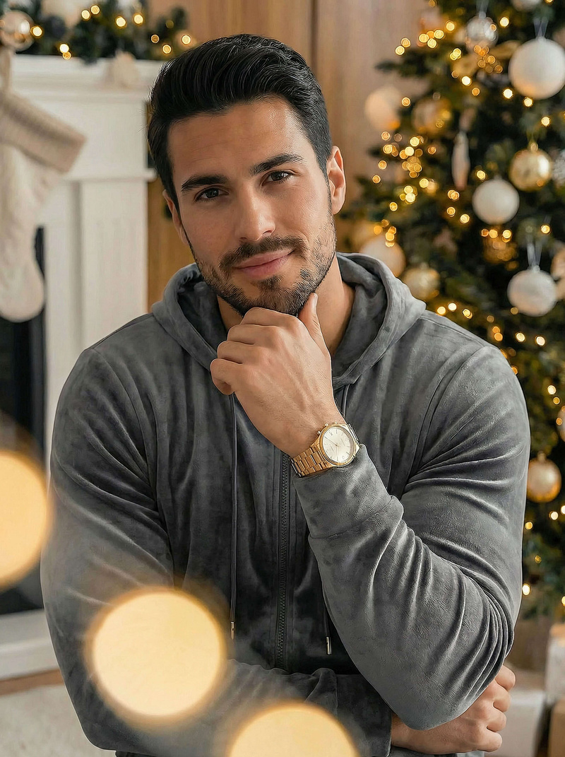 Vīriešu velūra treniņtērpa grafīta OZONEE JS/8C1169/6Z