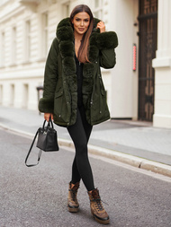 Sieviešu ziemas jaka zaļa OZONEE JS/16M9062/136Z