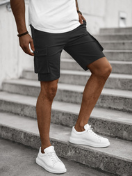 Vīriešu chino šorti melni OZONEE T/DC469