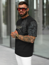 Vīriešu t-krekls melns OZONEE O/YN2/631