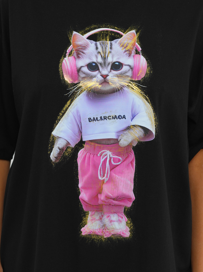 Sieviešu T-krekls Melns OZONEE DJ77423