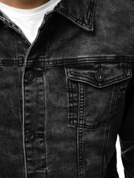 Vīriešu džinsa virsjaka melna OZONEE V/19320