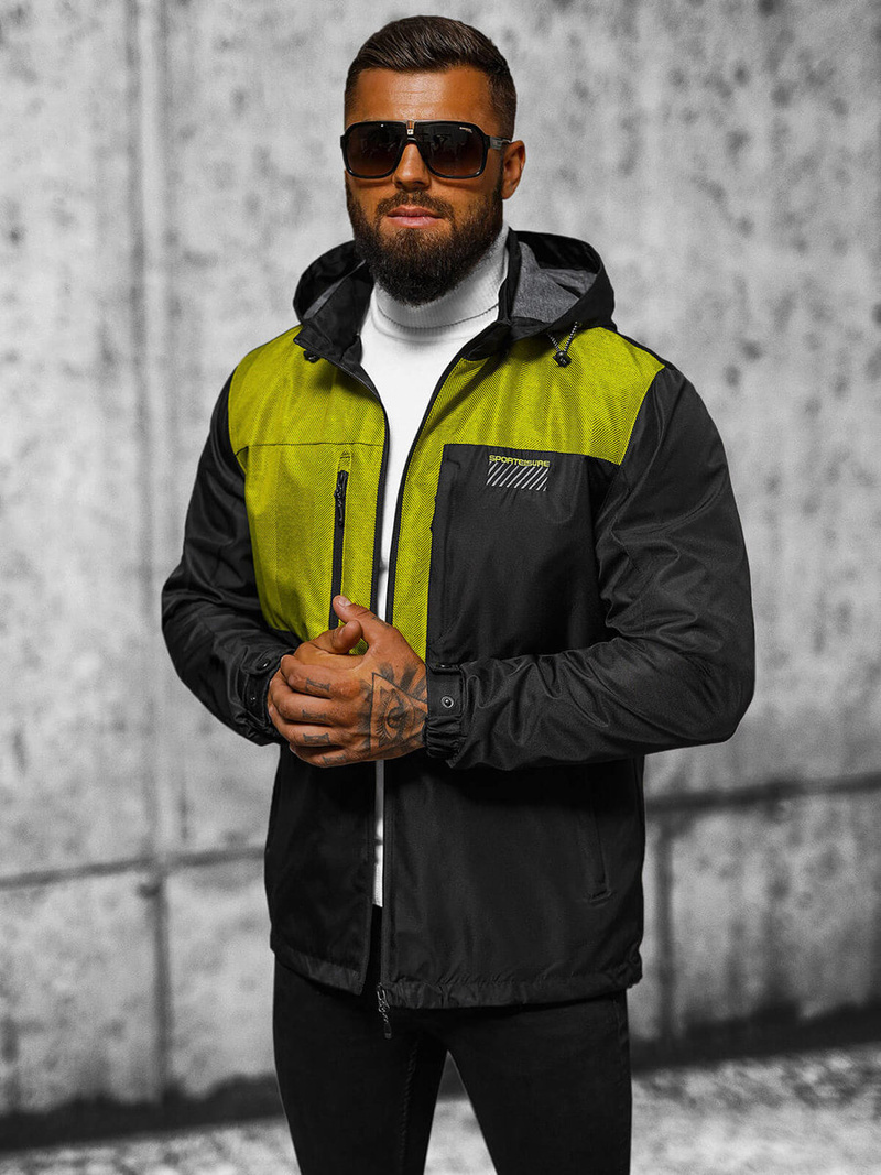 Vīriešu virsjaka melns OZONEE JS/22M311/392