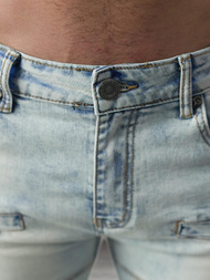 Vīriešu džinsi gaiši debesu zili OZONEE O/EM8889