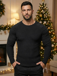 Vīriešu svīteris melni OZONEE L/2500Z