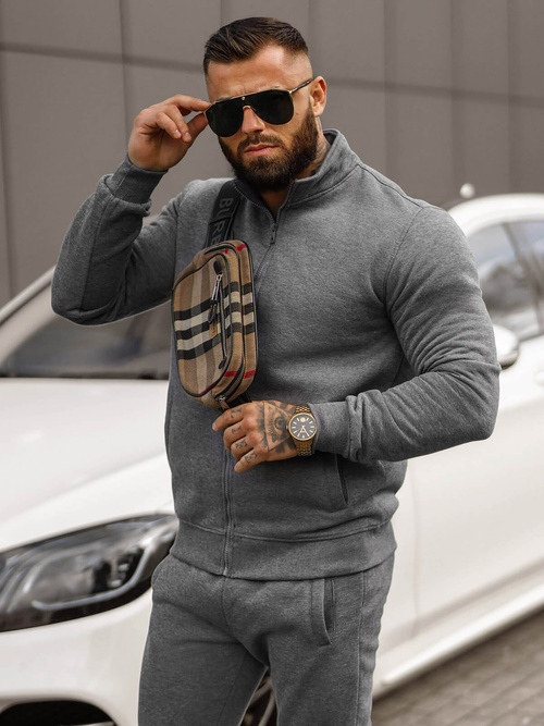 Vīriešu treniņtērps grafīta OZONEE JS/68C10385/5Z