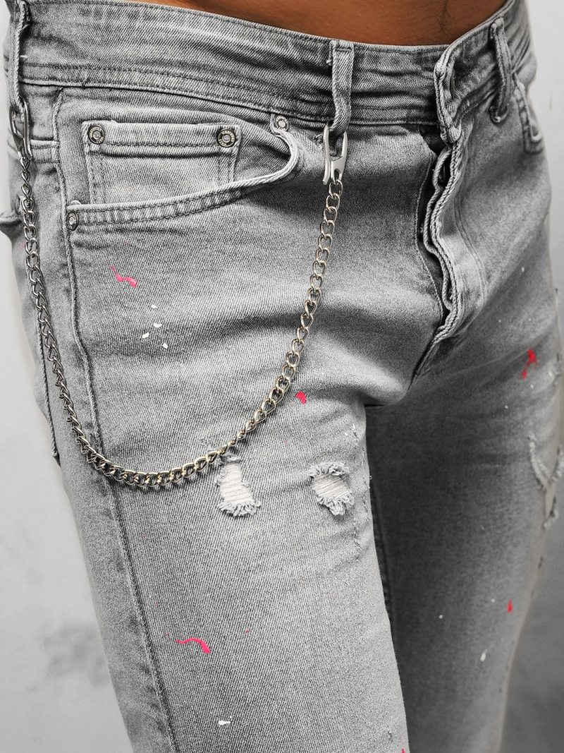 Vīriešu džinsi pelēki OZONEE O/WE1004