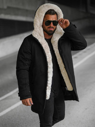 Vīriešu parka melna OZONEE JS/22M319/392Z