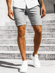 Vīriešu chino šorti pelēki OZONEE DJ/1008