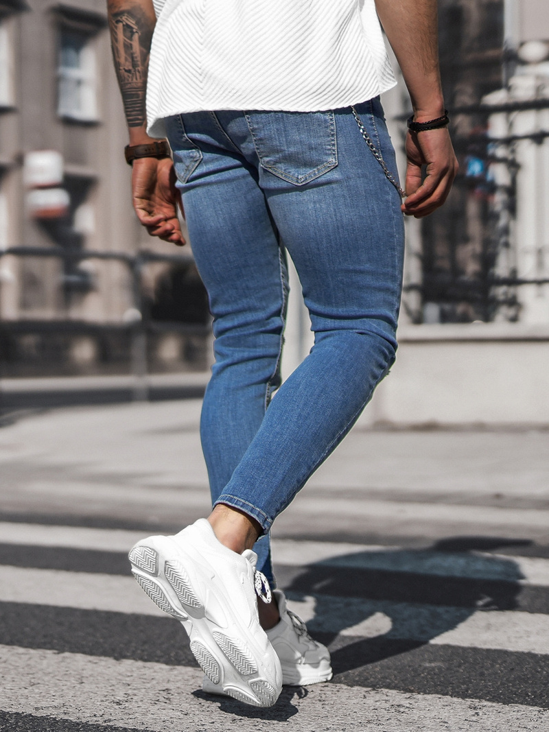 Vīriešu džinsi debesu zili OZONEE DP/0058