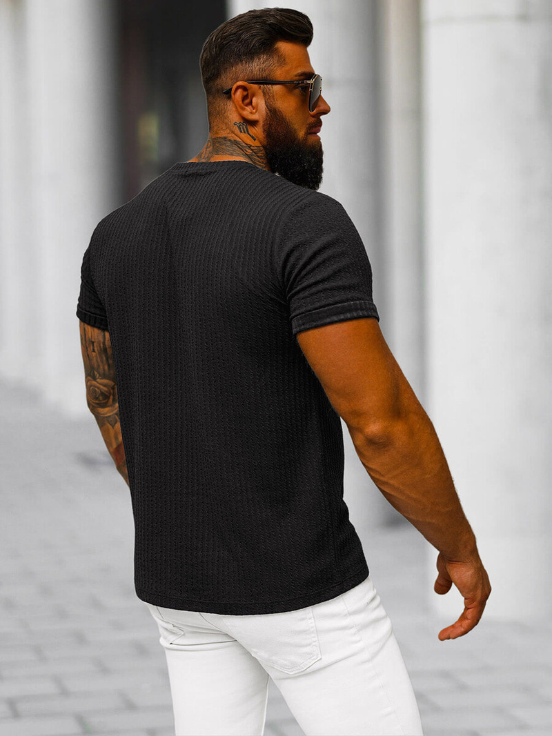 Vīriešu t-krekls melns OZONEE O/7766T