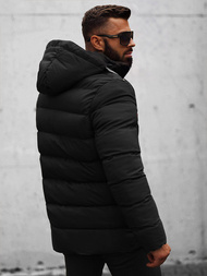 Vīriešu parka melns OZONEE JS/22M61/392