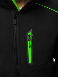 Vīriešu softshell virsjaka melni-zaļa OZONEE GE/12259Z