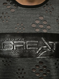 Vīriešu T-krekls melns OZONEE JS/KS2083