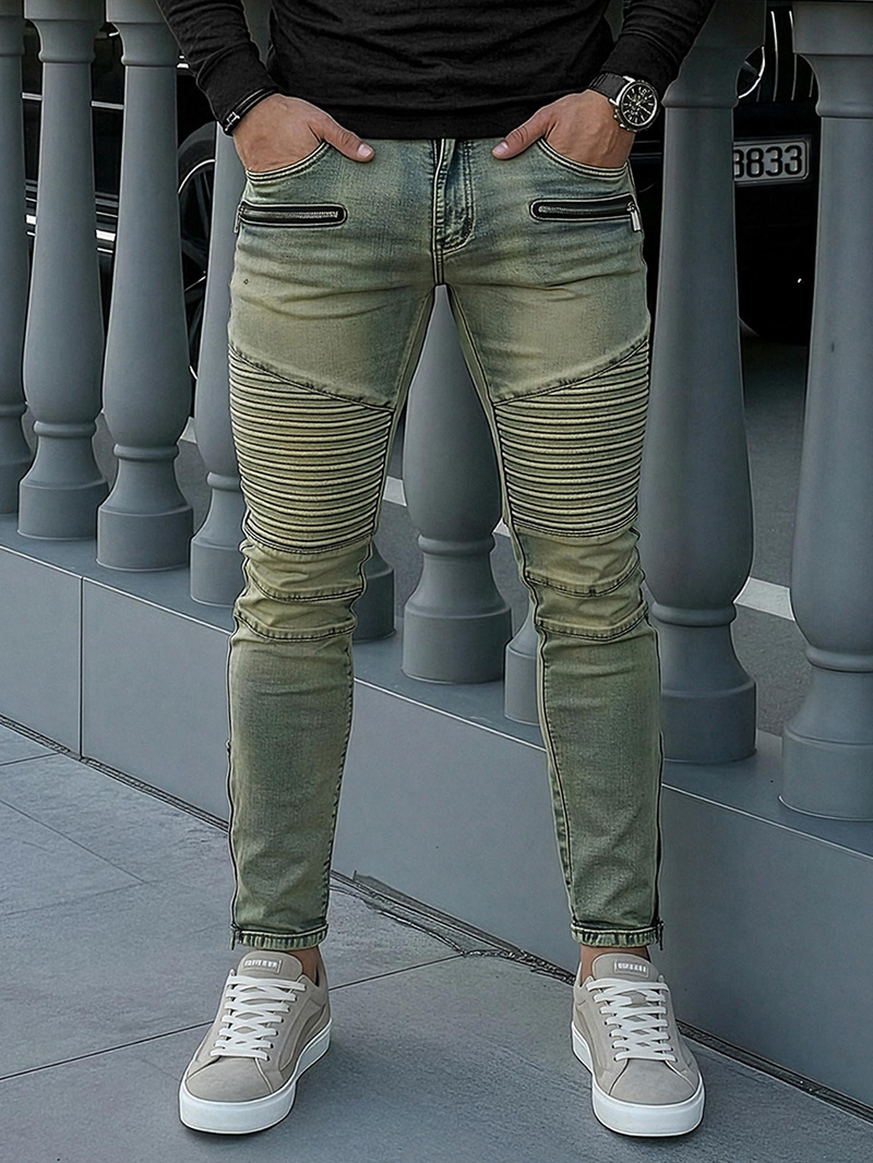 Vīriešu džinsi debesu zili OZONEE O/EM8951Z