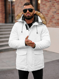 Vīriešu ziemas jaka balta OZONEE JS/5M779/281Z