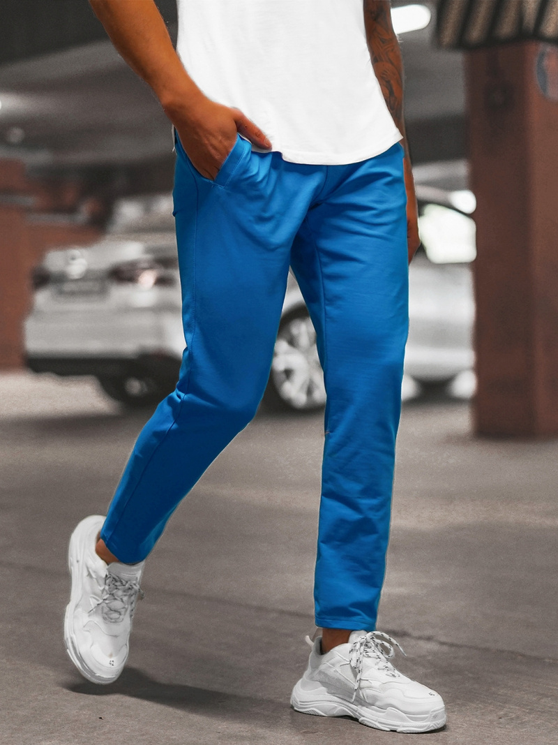 Vīriešu sporta bikses debesu zili B/18203022Z