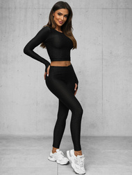 Sieviešu sporta tērps melns OZONEE O/22060Z