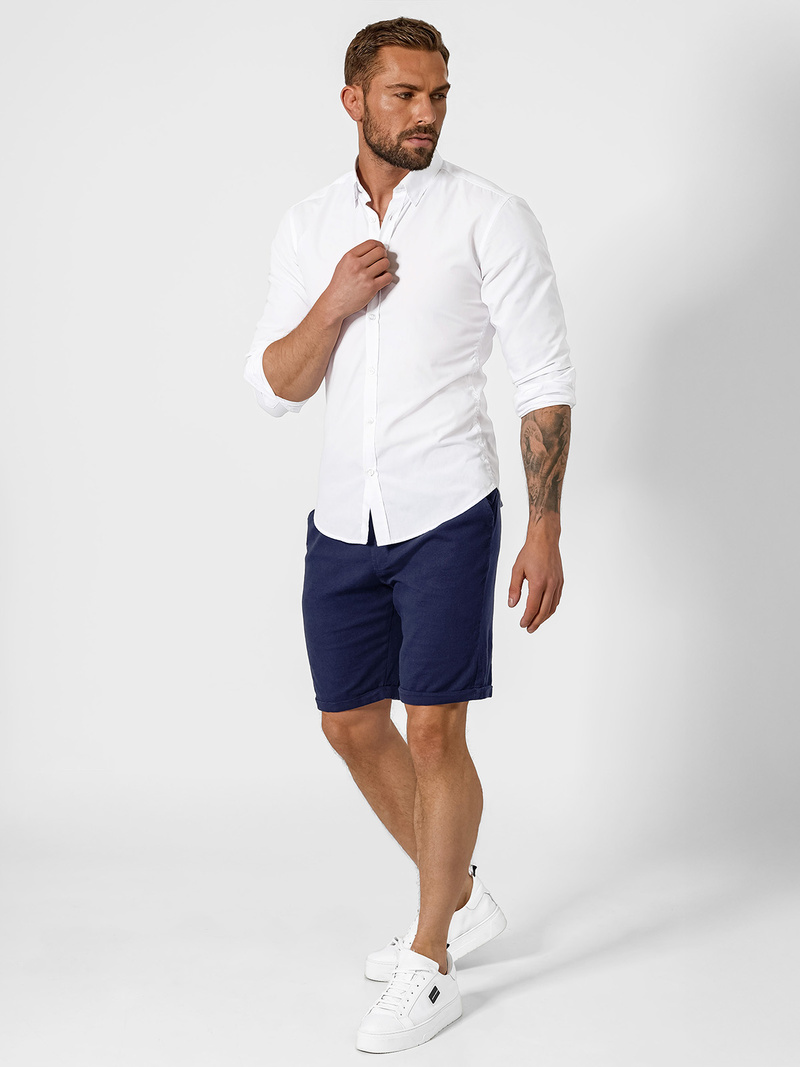 Vīriešu chino šorti tumši zilas OZONEE TMK/DC809/3Z