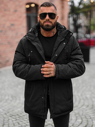 Vīriešu ziemas jaka melna OZONEE JS/5M3223/392