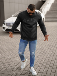 Vīriešu džemperis melns OZONEE JS/8B1362/3