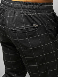  Vīriešu chino bikses melni OZONEE DJ/2276/22