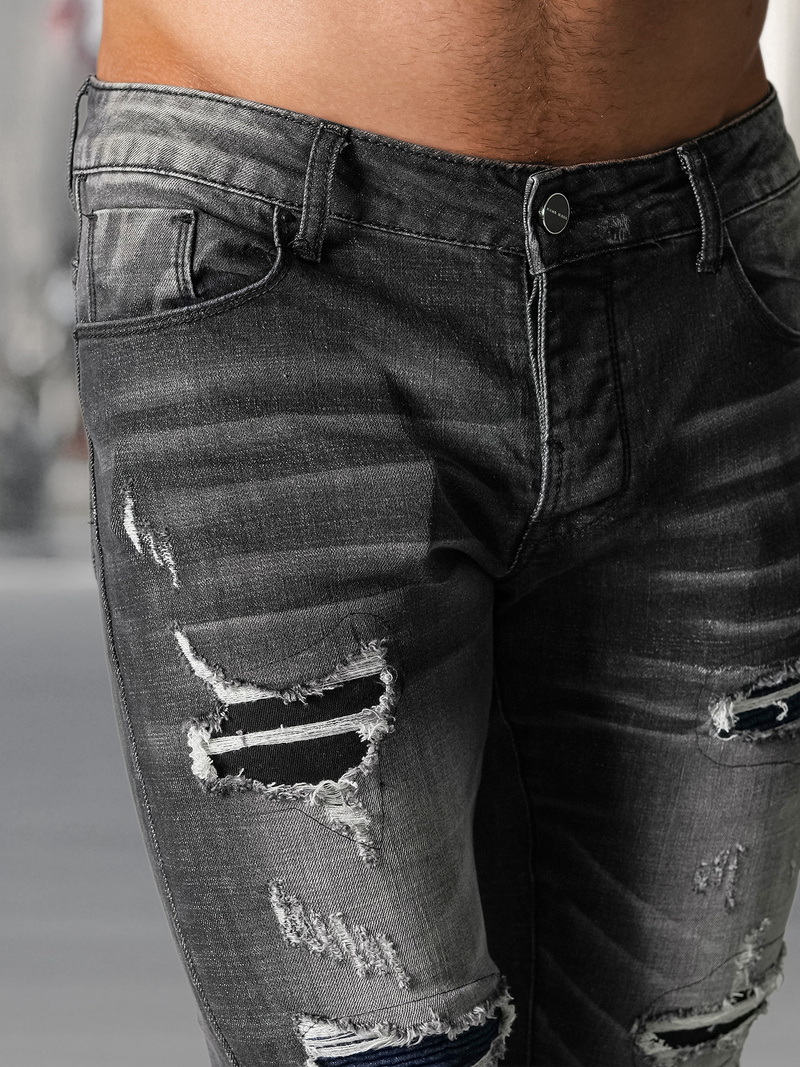 Vīriešu džinsi debesu melni OZONEE NB/MP0075NZ