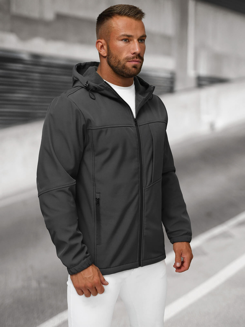 Vīriešu softshell jaka grafīta OZONEE JS/27B6523/5