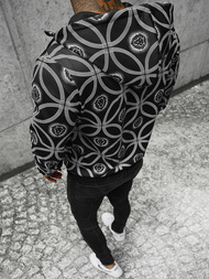 Vīriešu džemperis ar kapuci melns OZONEE JS/B8123