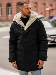 Vīriešu parka melna OZONEE JS/22M316/392Z
