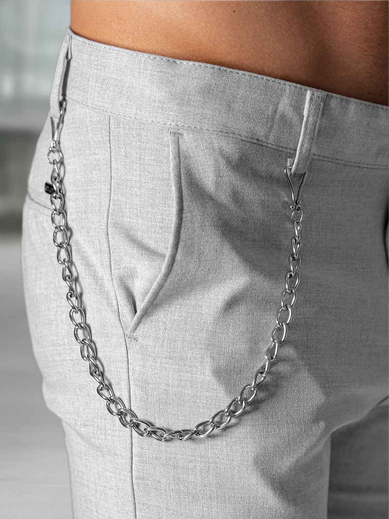 Vīriešu chino bikses pelēkas OZONEE DJ/3300Z