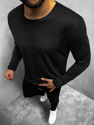 Vīriešu T-krekls ar garām piedurknēm melns OZONEE JS/CX01Z