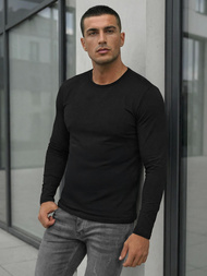 Vīriešu T-krekls ar garām piedurknēm melns OZONEE JS/DB71/1