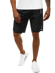 Vīriešu sporta šorti melni OZONEE O/11127