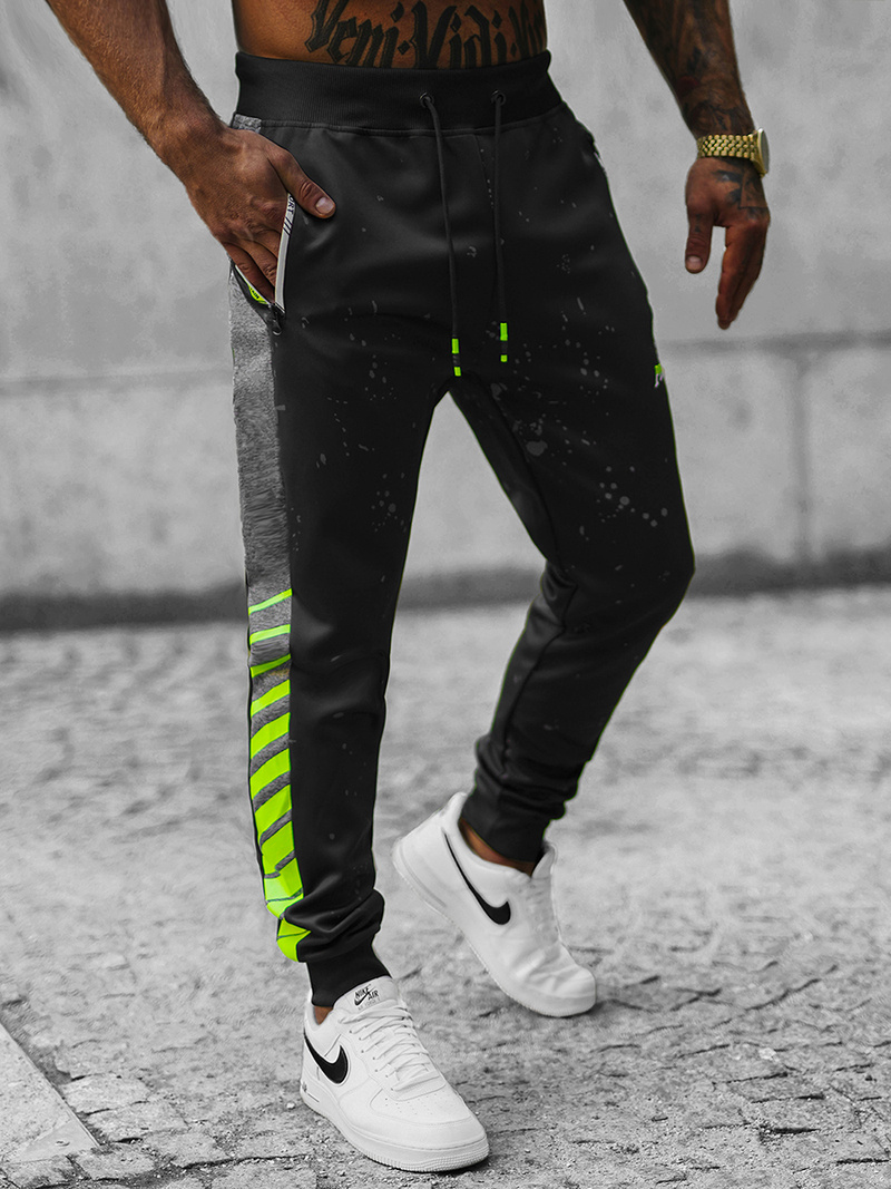 Vīriešu sporta bikses melnas OZONEE JS/K10232Z