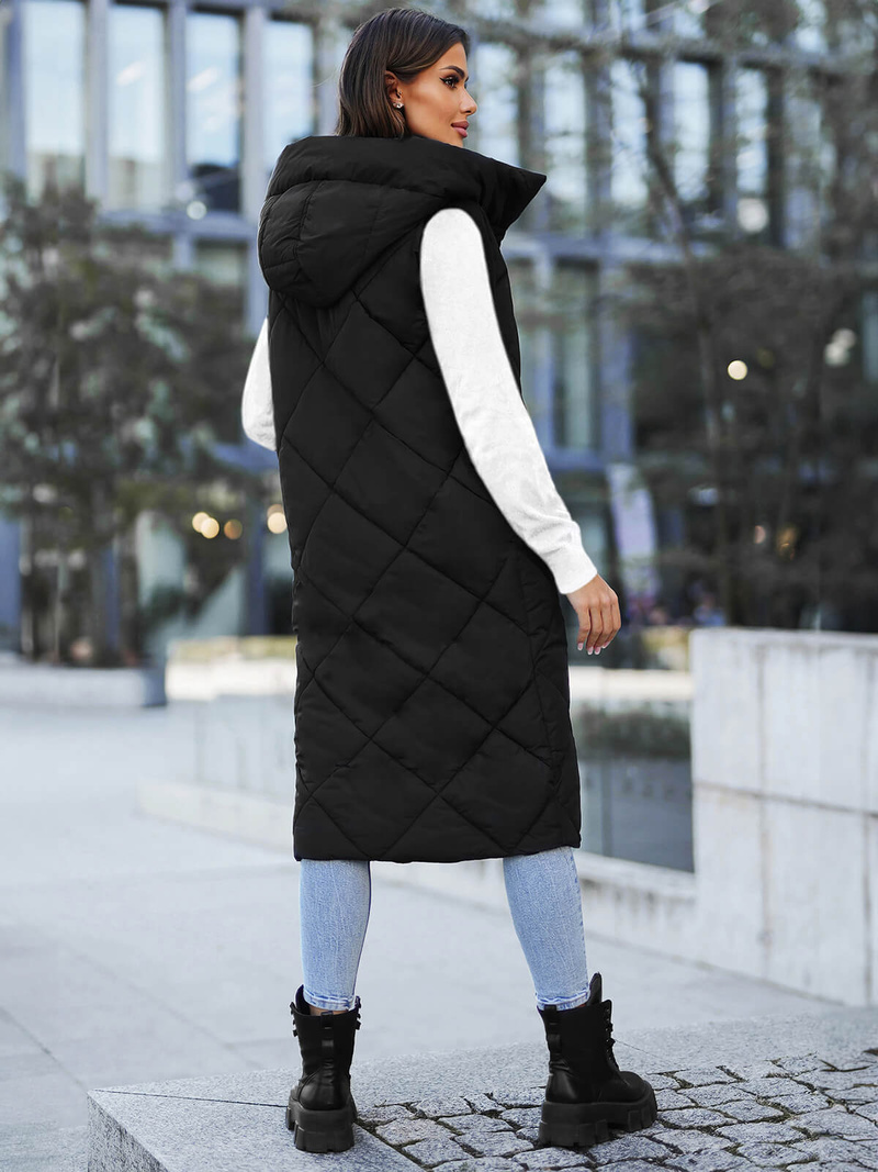 Sieviešu veste melna OZONEE JS/5M3165/392