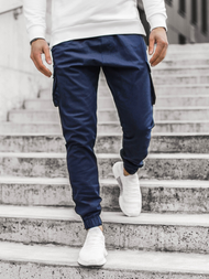 Vīriešu jogger bikses tumši zilas OZONEE A/705