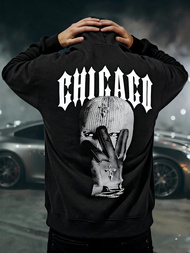 Vīriešu džemperis ar kapuci melna OZONEE JS/21B1903/3