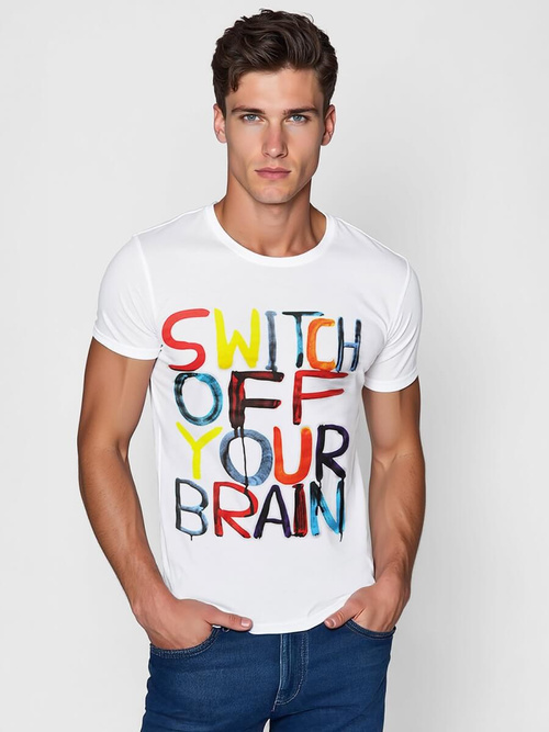 Vīriešu T-krekls Balts OZONEE O/T125/1Z