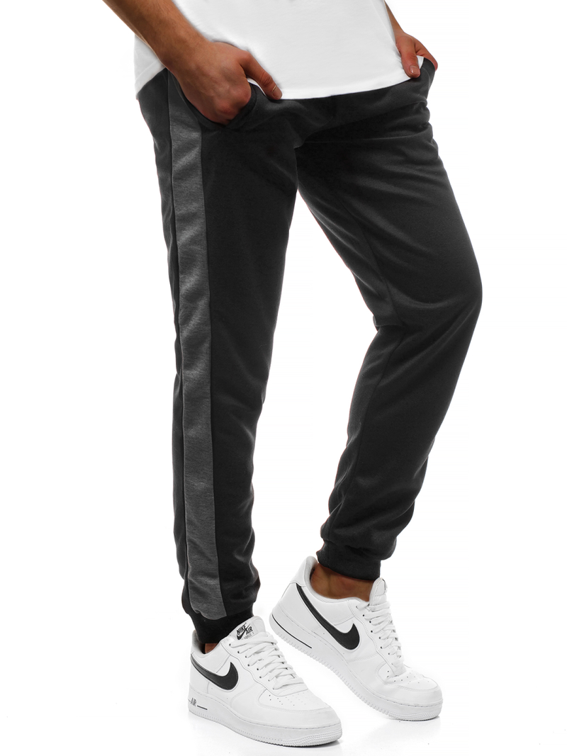 Vīriešu sporta bikses melnas-grafīta OZONEE JS/JZ11003