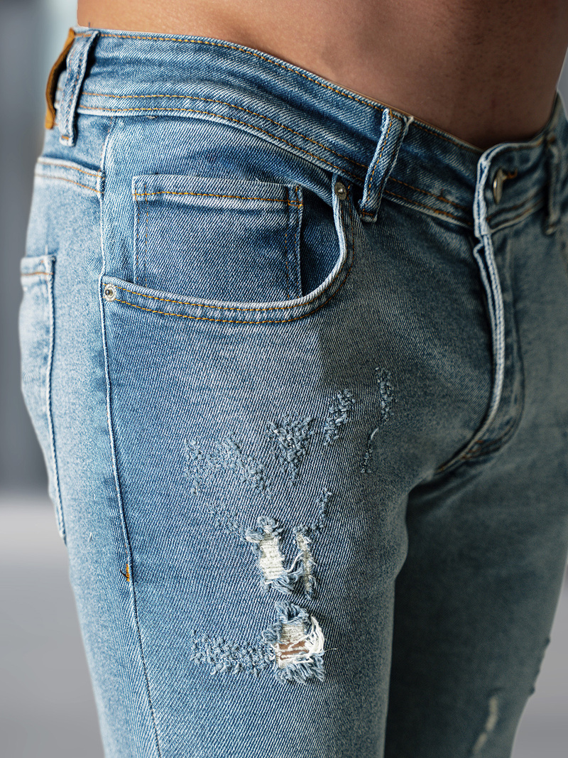 Vīriešu džinsi debesu zili OZONEE O/0526