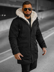 Vīriešu parka melna OZONEE JS/5M120/392Z
