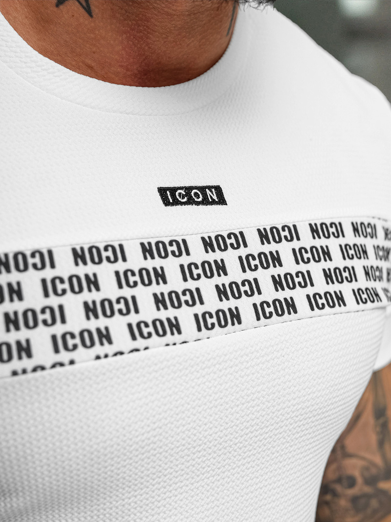 Vīriešu t-krekls balta OZONEE O/B1216