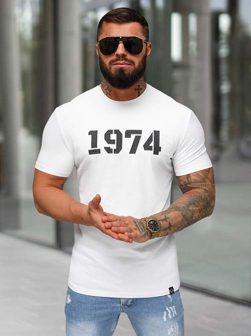 Vīriešu t-krekls balts OZONEE NB/MT3130
