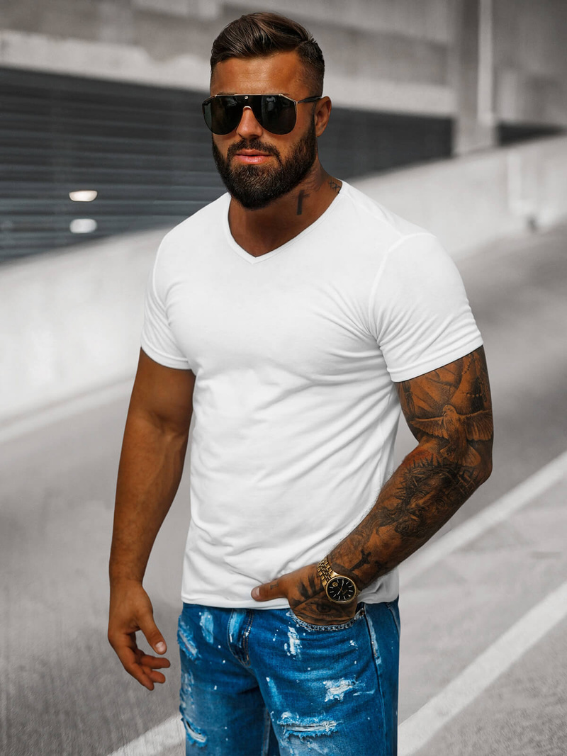 Vīriešu T-krekls Balts OZONEE JS/712007Z