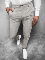 Vīriešu chino bikses pelēkas OZONEE DJ/5503