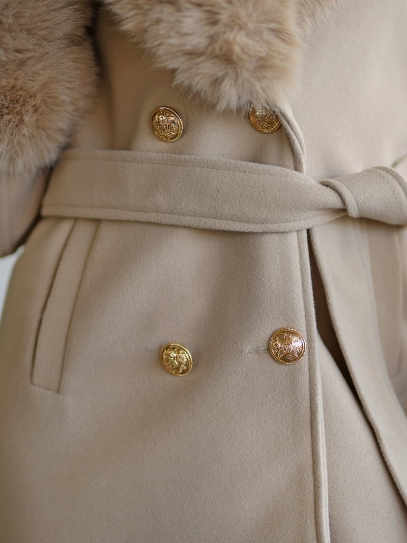 Sieviešu mētelis ecru OZONEE JS/61M8509/280