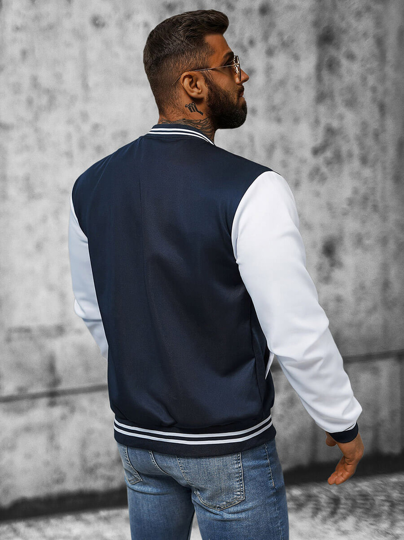 Vīriešu džemperis tumši zils OZONEE JS/8B1157/25